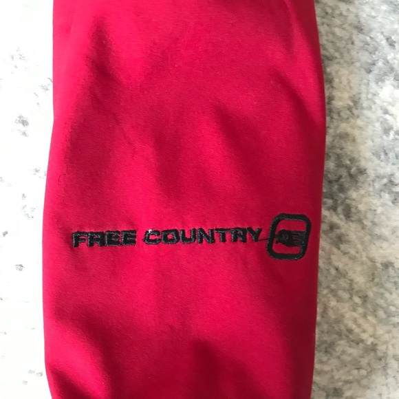 Free Country Red Hooded Hard Shell Jacket Size XS - Picture 6 of 12